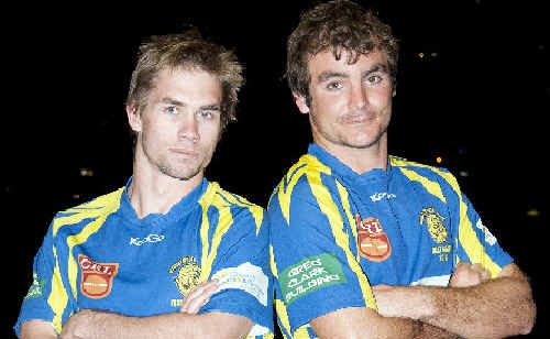 Marist Brothers pair Jack Woods (left) and Rod McFarlane. Marist Brothers pair Jack Woods (left) and Rod McFarlane.